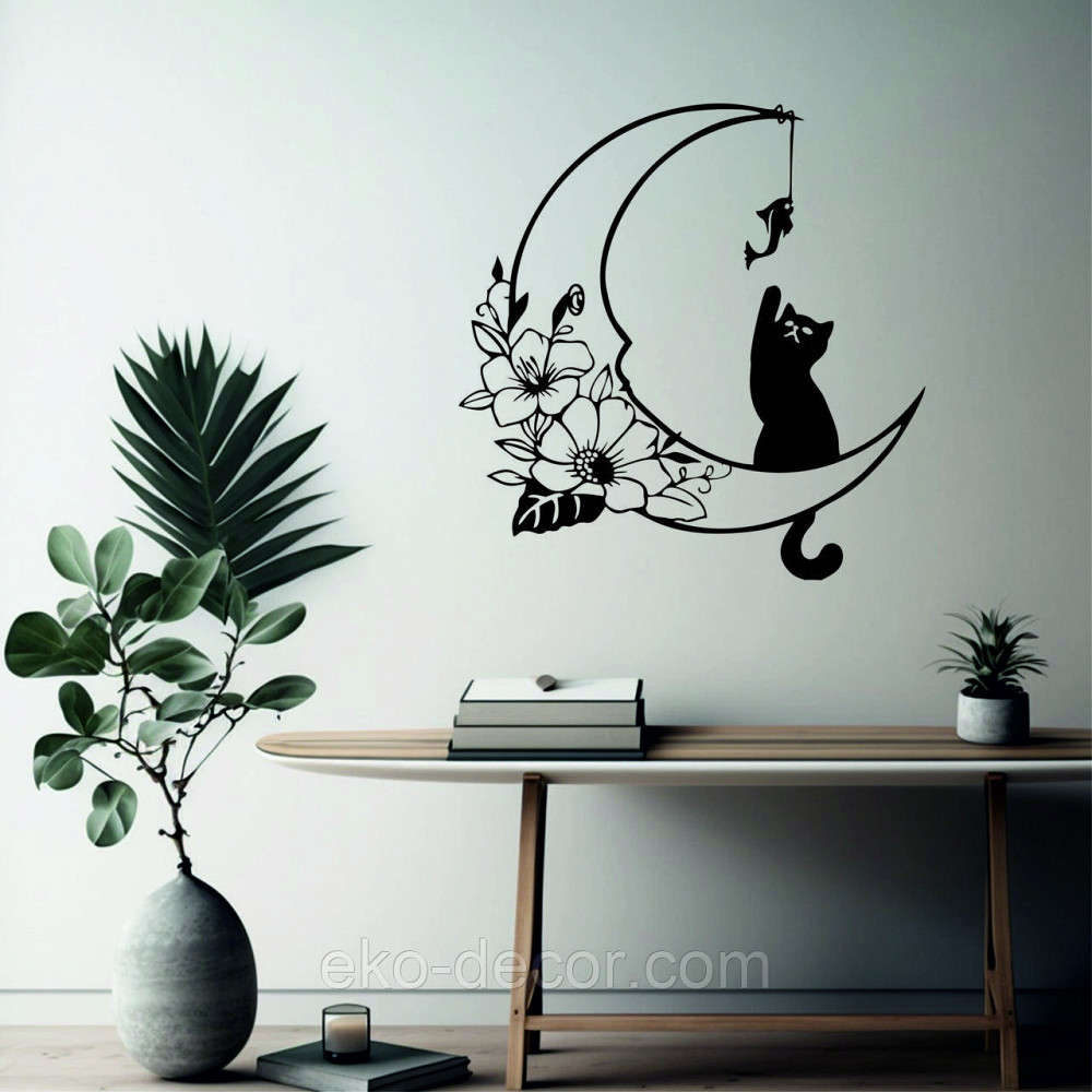 Декоративное настенное 3D Панно «Котёнок» Декор на стену с объемом 90*86 см, Черный Киев - изображение 7