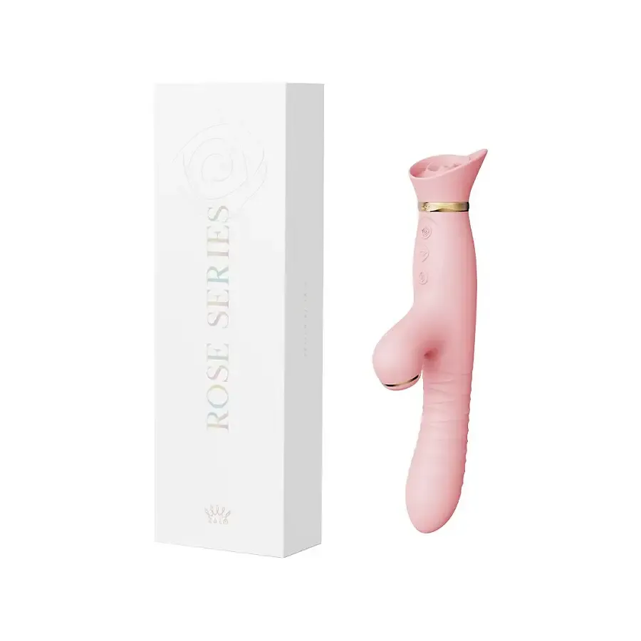 Пульсатор-вібратор із вакуумною стимуляцією клітора Zalo - ROSE Thruster Strawberry Pink Львів - фото 9