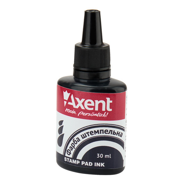 Фарба штемпельна "Axent" 7301-01-A  30 мл., чорна, шт Київ - фото 1