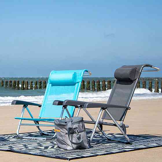 Кресло раскладное Bo-Camp Saint-Tropez Grey (1204796) Вінниця