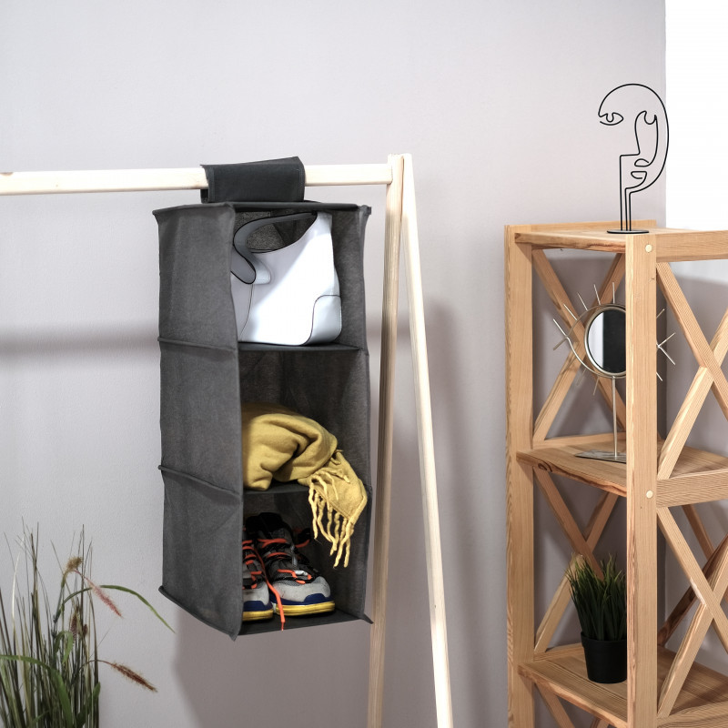 Подвесные полочки органайзер для хранения вещей 62x20x30 см M HP-M (Серый) Сумы - изображение 1