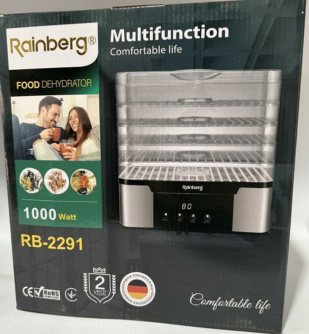 Електрична сушарка для овочів і фруктів Rainberg RB-2291/Дегідратор. Київ - фото 6