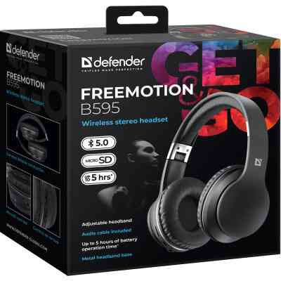 Навушники Defender FreeMotion B595 Bluetooth Black (63595) Вінниця