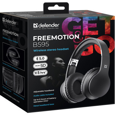 Навушники Defender FreeMotion B595 Bluetooth Black (63595) Вінниця - фото 6