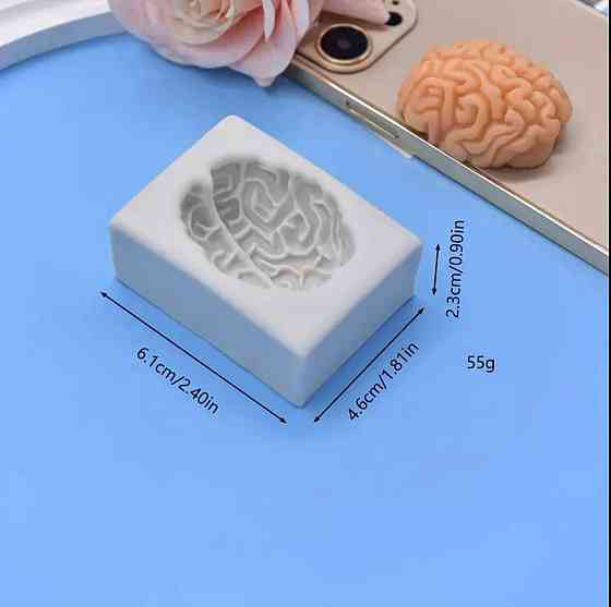 Силиконовая форма Мозг 3D для шоколада и декора Киев