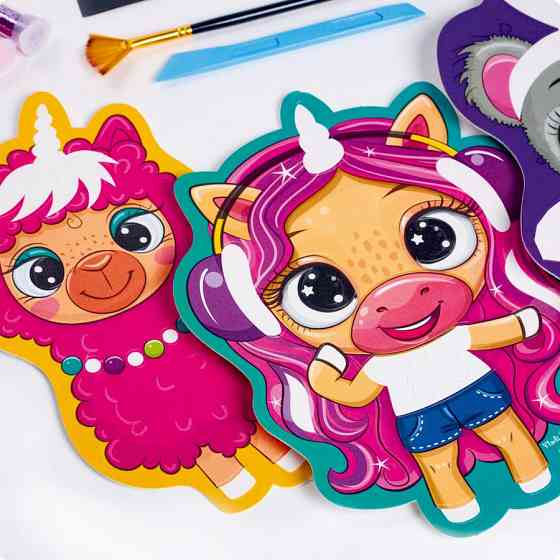 Набір для творчості "Glitter Art Блискучі звірята" VT4501-11, 5 флаконів з гліттерами Вінниця