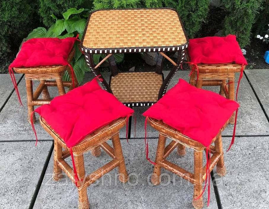 Мебель плетеная  из лозы с табуретками Киев - изображение 3