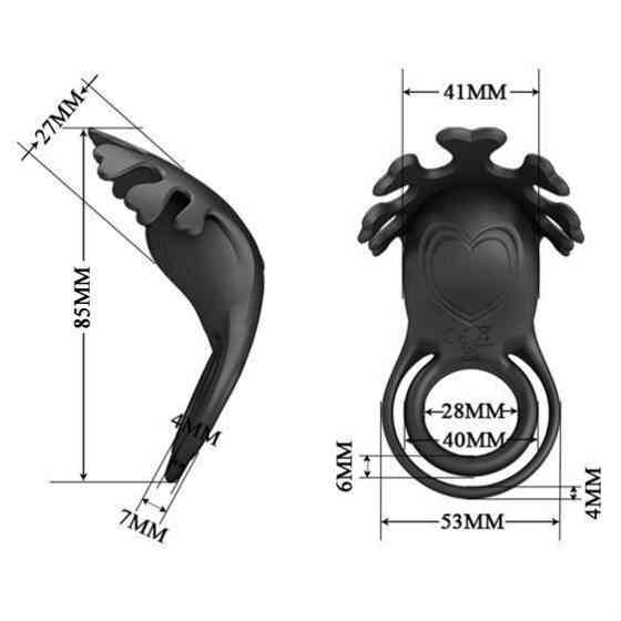 Ерекційне кільце - Pretty Love Vibrant Penis Ring Ruben Black Sex Aura Київ