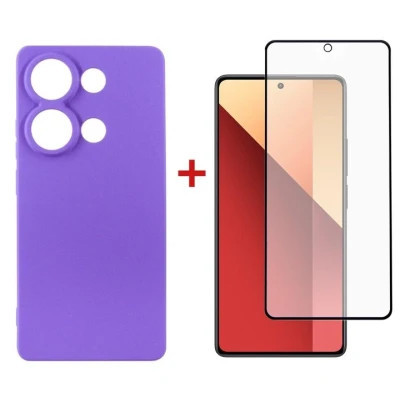 Чохол до мобільного телефона Dengos Kit for Xiaomi Redmi Note 13 Pro 4G case + glass (Purple) (DG-KM-64) Вінниця - фото 1