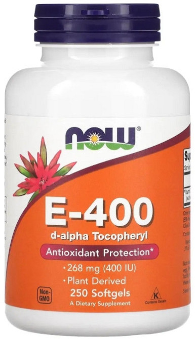 Вітамін Е Now Foods E-400 268 мг (400 МО) 250 гел капс Київ - фото 1