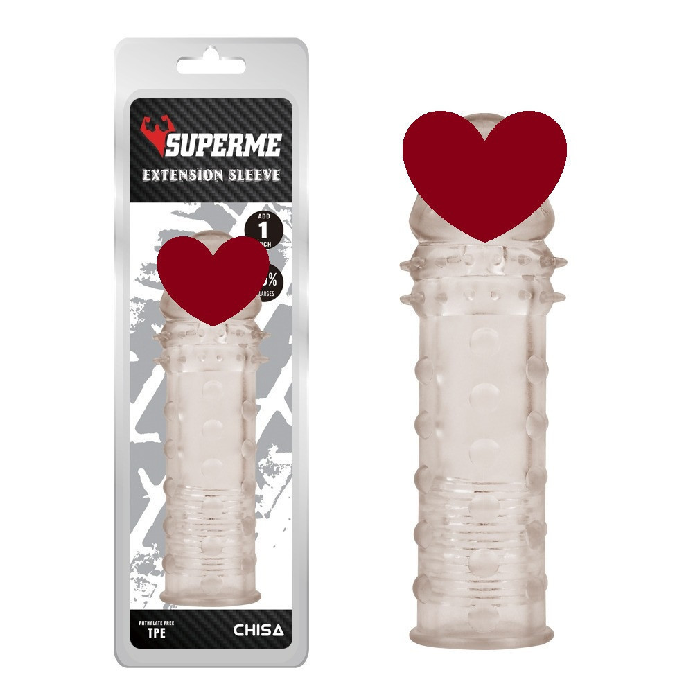 Насадка рельефная Chisa SuperMe с закрытой головкой, серый Sex Aura Киев - изображение 1