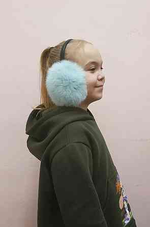 Наушники меховые из меха кролика Мятный Харьков