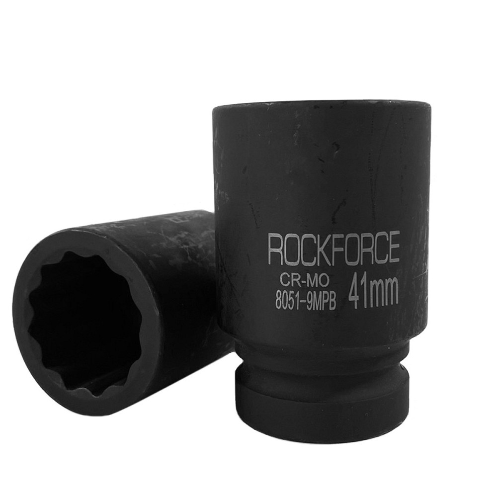 Набор головок ударных глубоких 1''5пр.(12гр.)(27,32,33,36,41мм),в кейсе ROCKFORCE RF-8051-9MPB Одесса - изображение 2