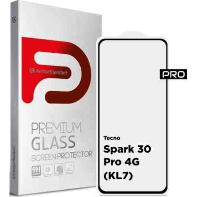 Скло захисне Armorstandart Pro Tecno Spark 30 Pro 4G (KL7) Black (ARM83308) Вінниця