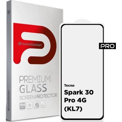 Скло захисне Armorstandart Pro Tecno Spark 30 Pro 4G (KL7) Black (ARM83308) Вінниця - фото 1