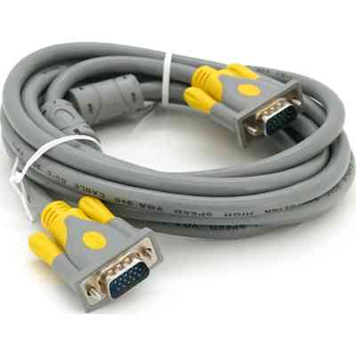 Кабель мультимедійний VGA M to VGA M 3.0m 1080P grey-yellow Merlion (YT-VGA(M)/(M)3+6GR-3m) Вінниця