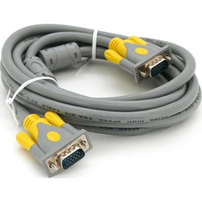 Кабель мультимедийный VGA M to VGA M 3.0m 1080P grey-yellow Merlion (YT-VGA(M)/(M)3+6GR-3m) Винница - изображение 2