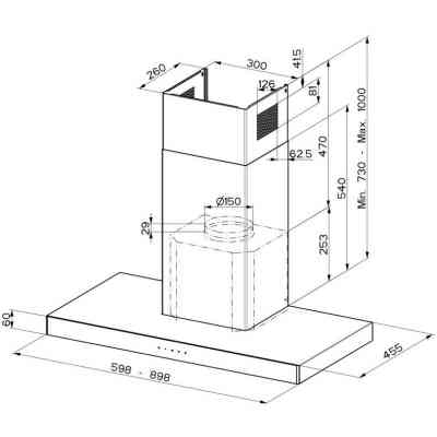 Витяжка кухонна Faber Stilo Glass Smart X/V A60 (325.0617.017) Вінниця