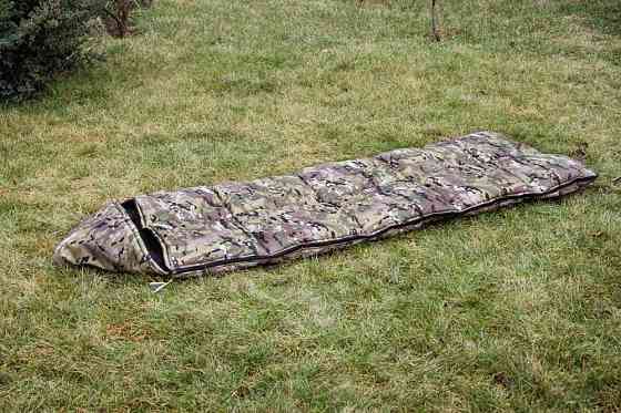 Армійський зимовий спальний мішок мультикам 220*100 водонепронекний спальник 2в1 для військовуслужбовців   WAR Львів