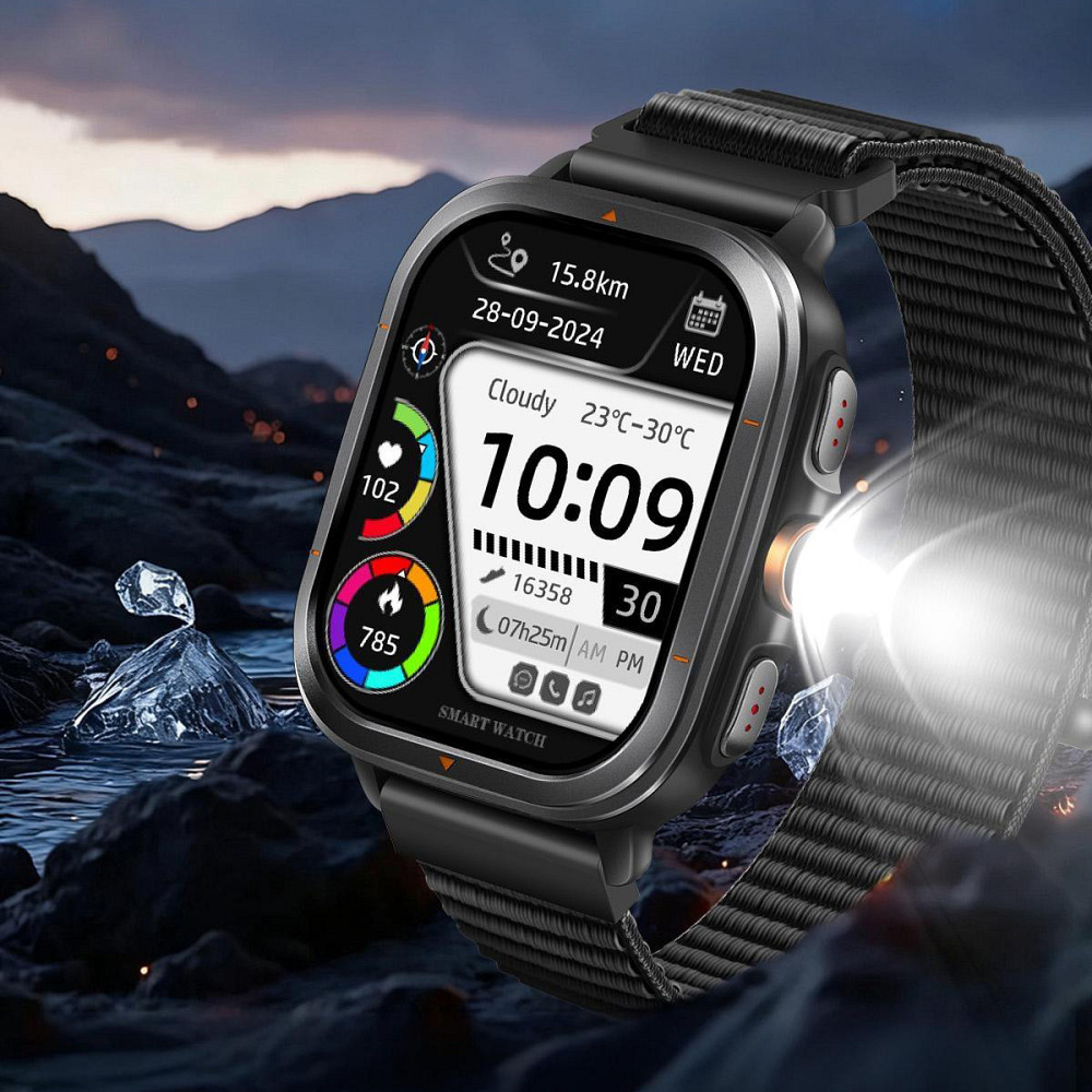 Годинник розумний наручний Smart Bavaro Nano Nylon (2 ремінці) Вінниця - фото 20