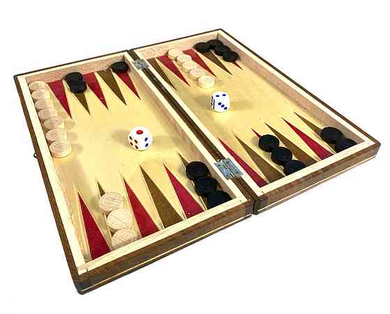 Шахматы, шашки, нарды, шахматная доска для игор 3 в 1 из натурального дерева размер 27х27 см (S) Каменец-Подольский