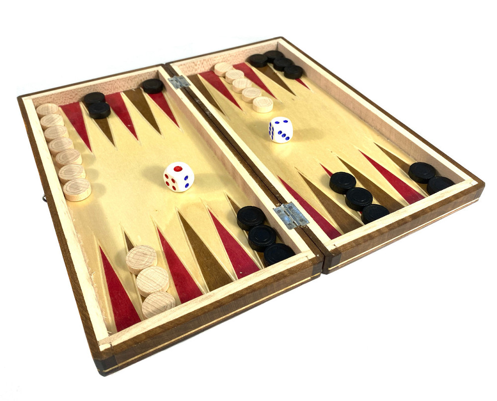 Шахова дошка для ігор 3 в 1 з натурального дерева розмір 27х27 см (S), шахи, шашки та нарди ручної роботи Кам'янець-Подільський - фото 4