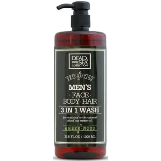 Гель для душу, волосся і обличчя Dead Sea Collection Men's Amberwood Face, Hair&Body Wash 3 in 1 л Львів