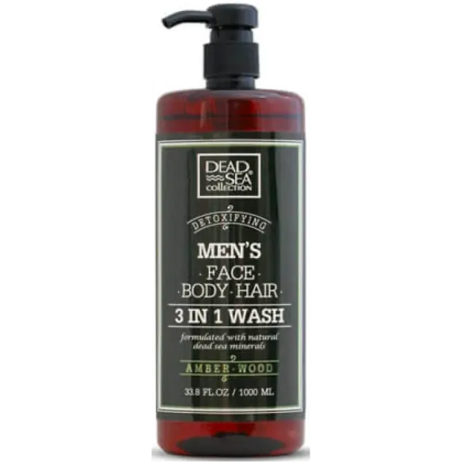 Гель для душу, волосся і обличчя Dead Sea Collection Men's Amberwood Face, Hair&Body Wash 3 in 1 л Львів - фото 1