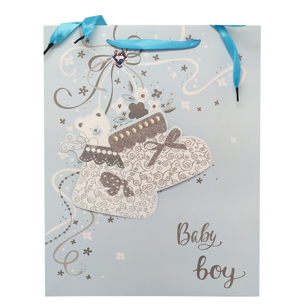 Подарунковий пакет 2369L, 40 х 30 х 0,1 Синій Вінниця - фото 1