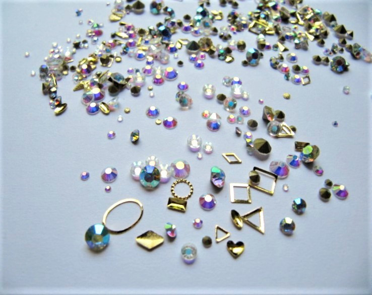 Стрази Swarovski мікс різні розміри та форми + формочки різних форм (1400 шт.) АВ — веселі. Київ - фото 4