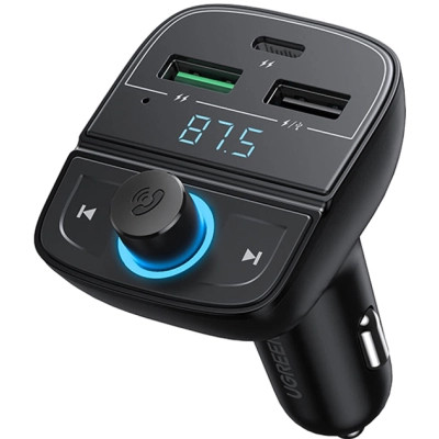FM модулятор Ugreen CD229 Bluetooth Car Charger (5.0+PD+QC3.0+USB Flash Drive+TF (CD229) Винница - изображение 1