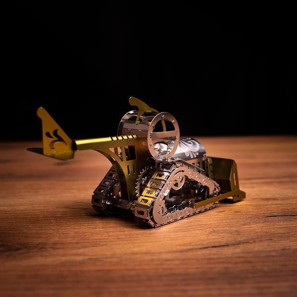 Колекційна модель-конструктор Metal Time Graceful CAT Бульдозер механічний двоколірний (MT073) Харків - фото 13