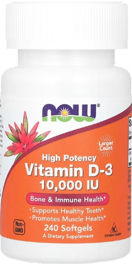 Вітамін D3 NOW Vitamin D-3 10,000 IU - 240 sgels Київ - фото 1