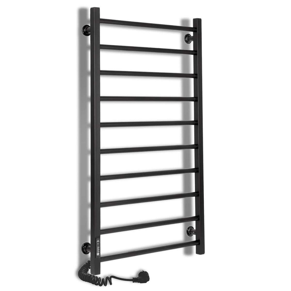 Електрична рушникосушарка Laris Зебра Альфа ЧФЧ10 500Х900 Е чорна, ліве підключення Київ - фото 1