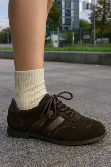 Кеды женские M.KRAFT коричневые натуральная замша размер 37-40 (21408/2) Коломыя - изображение 1