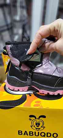 Детские зимние дутики термо сиреневые для девочек 27,28,29,30,31 Николаев