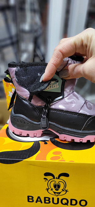 Детские зимние дутики термо сиреневые для девочек 27,28,29,30,31 Николаев - изображение 4