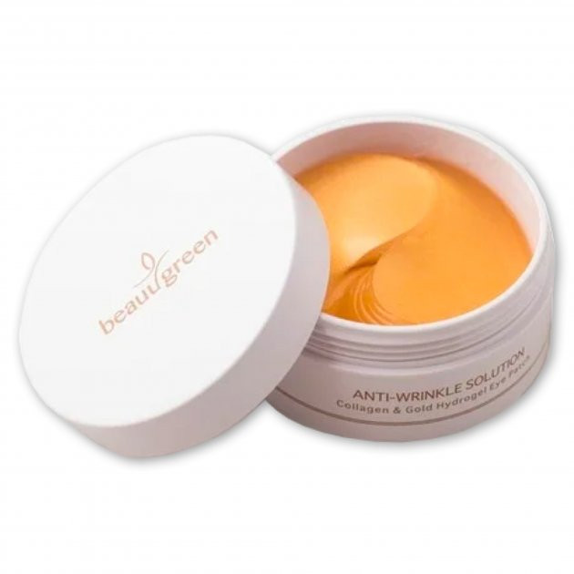 Гідрогелеві патчі стандартного розміру Collagen and Gold Hydrogel Eye Patch BeauuGreen 60 шт Київ - фото 2