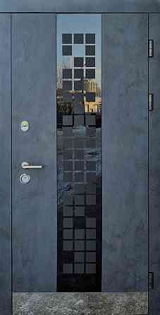 Входные двери Форт-М Трио Сити бетон антрацит/белая Киев