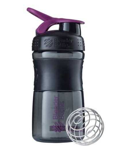 Шейкер спортивний (пляшка) BlenderBottle SportMixer Flip 20oz/590ml Black/Plum Луцьк - фото 1
