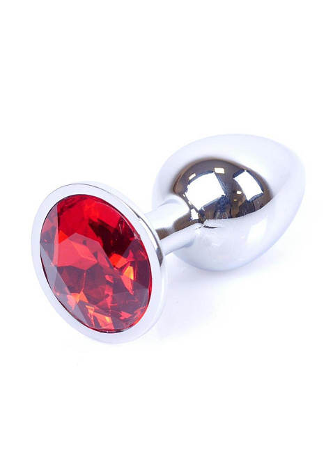 Анальна пробка - Jewellery Silver Plug Red Sex Aura Київ - фото 7