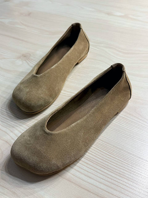 Балетки жіночі Zemira 23-0582 замшеві квадратний носок бежеві, 38, 24,5 см Київ - фото 10