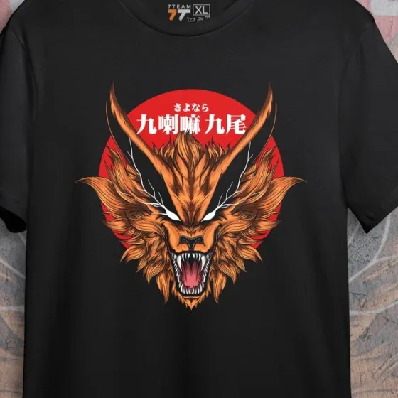 Футболка для подростка мальчика с принтом Наруто Курама Размер 160 Anime10076 Днепр