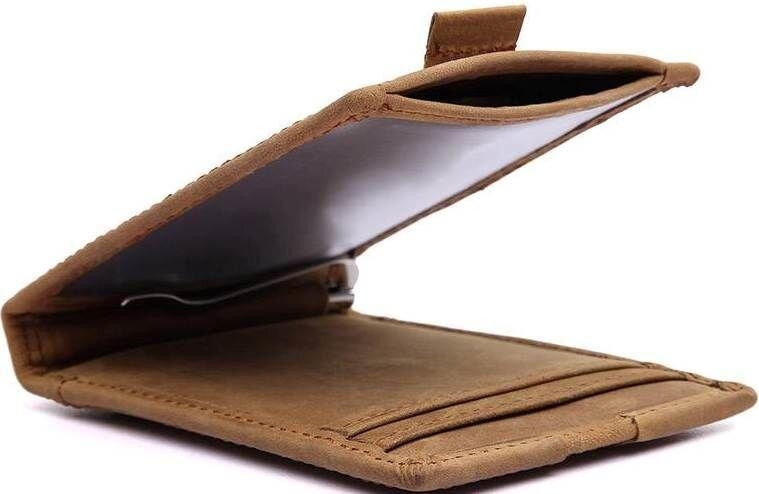 Зажим для денег Vintage 14532 из натуральной кожи Коричневый Киев - изображение 3