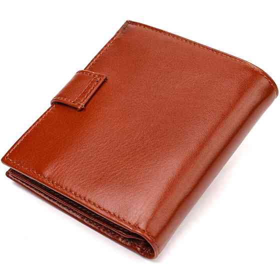 Отличный мужской бумажникн из натуральной гладкой кожи CANPELLINI 21743 Коричневый Киев