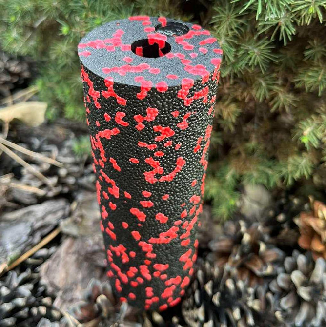 Масажний ролик (роллер) гладкий PowerPlay PP-4346 Mini EPP Foam Roller Чорно/Червоний (15x5,3см.) Кам'янське - фото 3