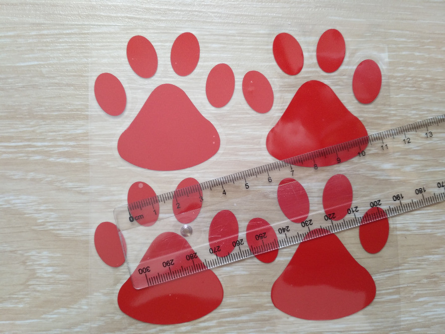 Наклейка на авто Следы Красные светоотражающие Киев - изображение 5