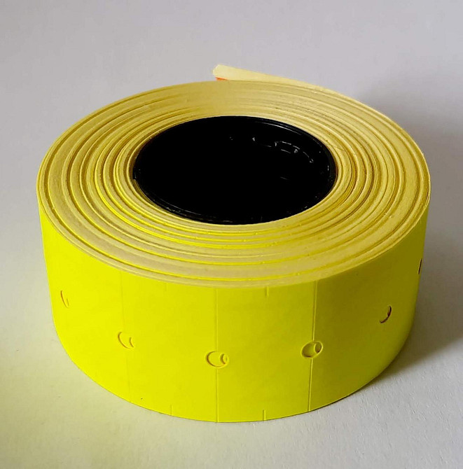 Этикетка (Ценники) под пистолет 21х12 мм желтая, 1000 шт Павлоград - изображение 2