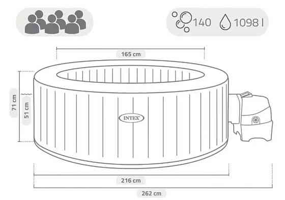 Intex Надувний джакузі - СПА 28428 NP (1) 216 х 71 см, в коробці. Харків