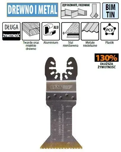 CMT 50 szt. Brzeszczotów 45mm z podwyższoną żywotnością do cięcia w drewnie i metalu uchwytem uniwersalnym OMM16X50 Киев - изображение 1